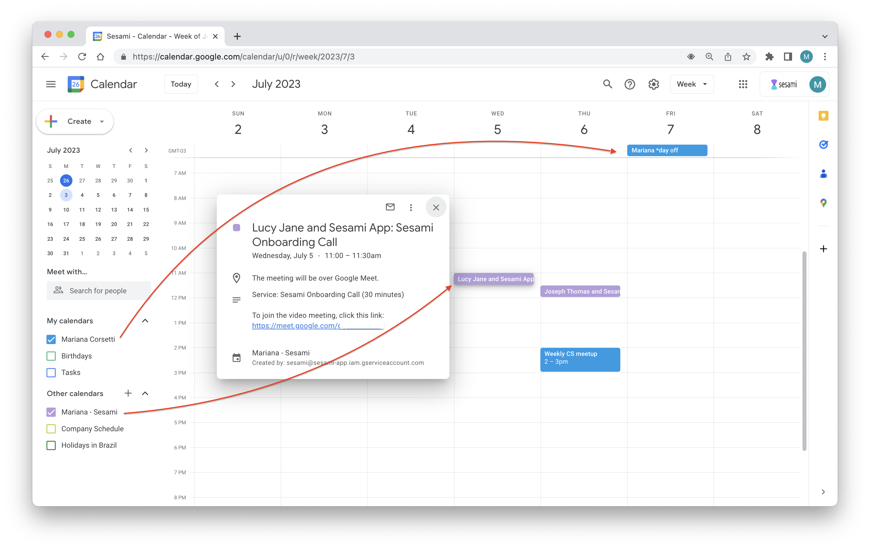 How to Setup Google Calendar Sync Sesami